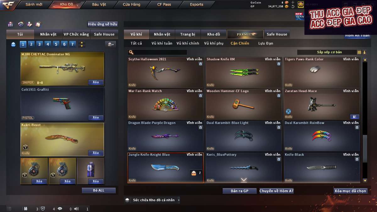 shop acc cf uy tin gia re